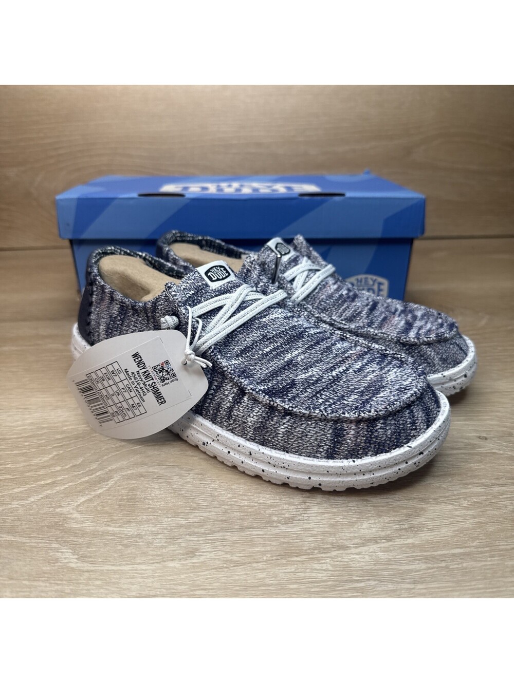 Hey Dude Women's Wendy Knit Shimmer Navy Size 7